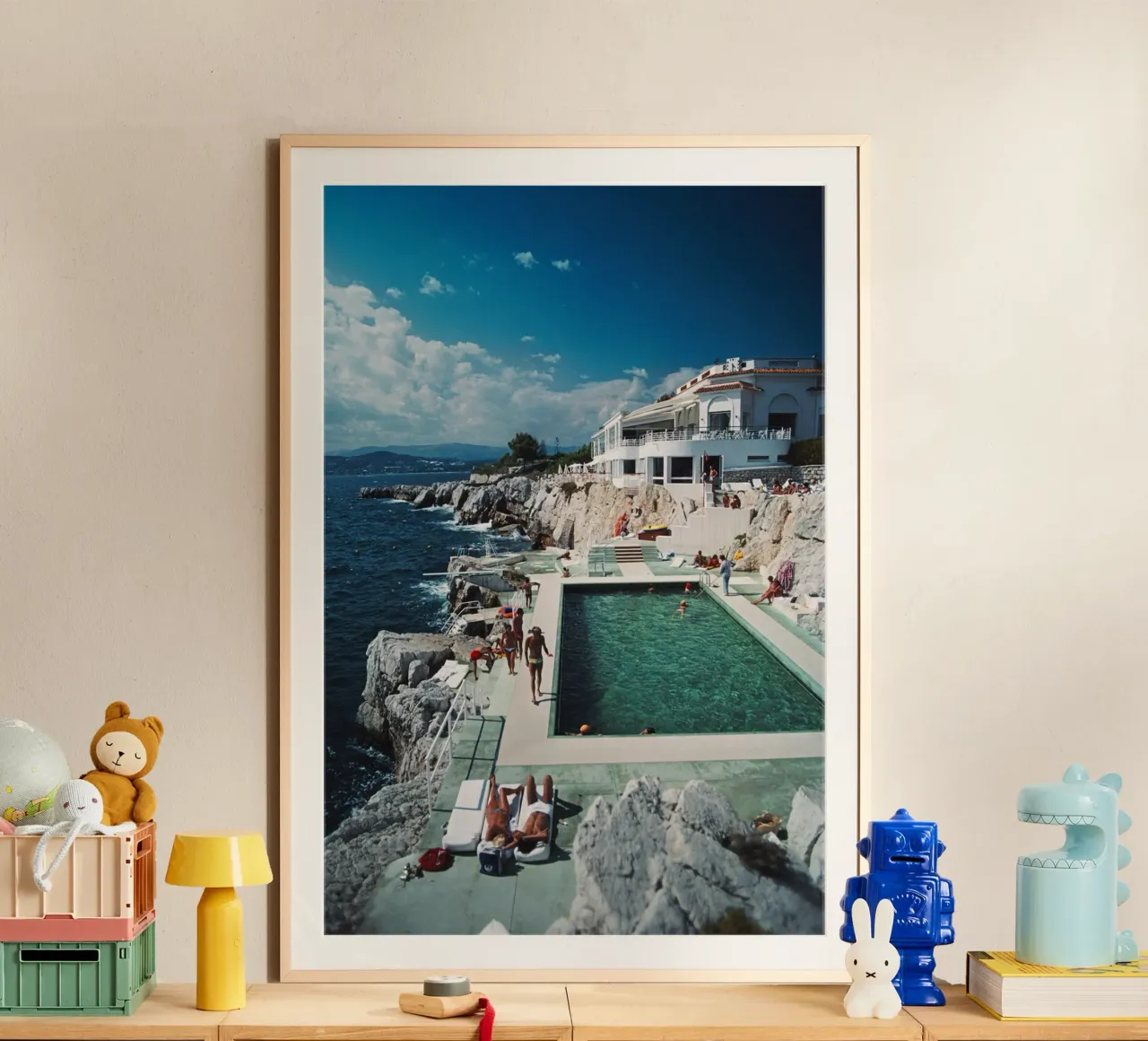 Albergo Du Cap Eden Roc poster con telaio in alluminio da Mr.Lorenzo