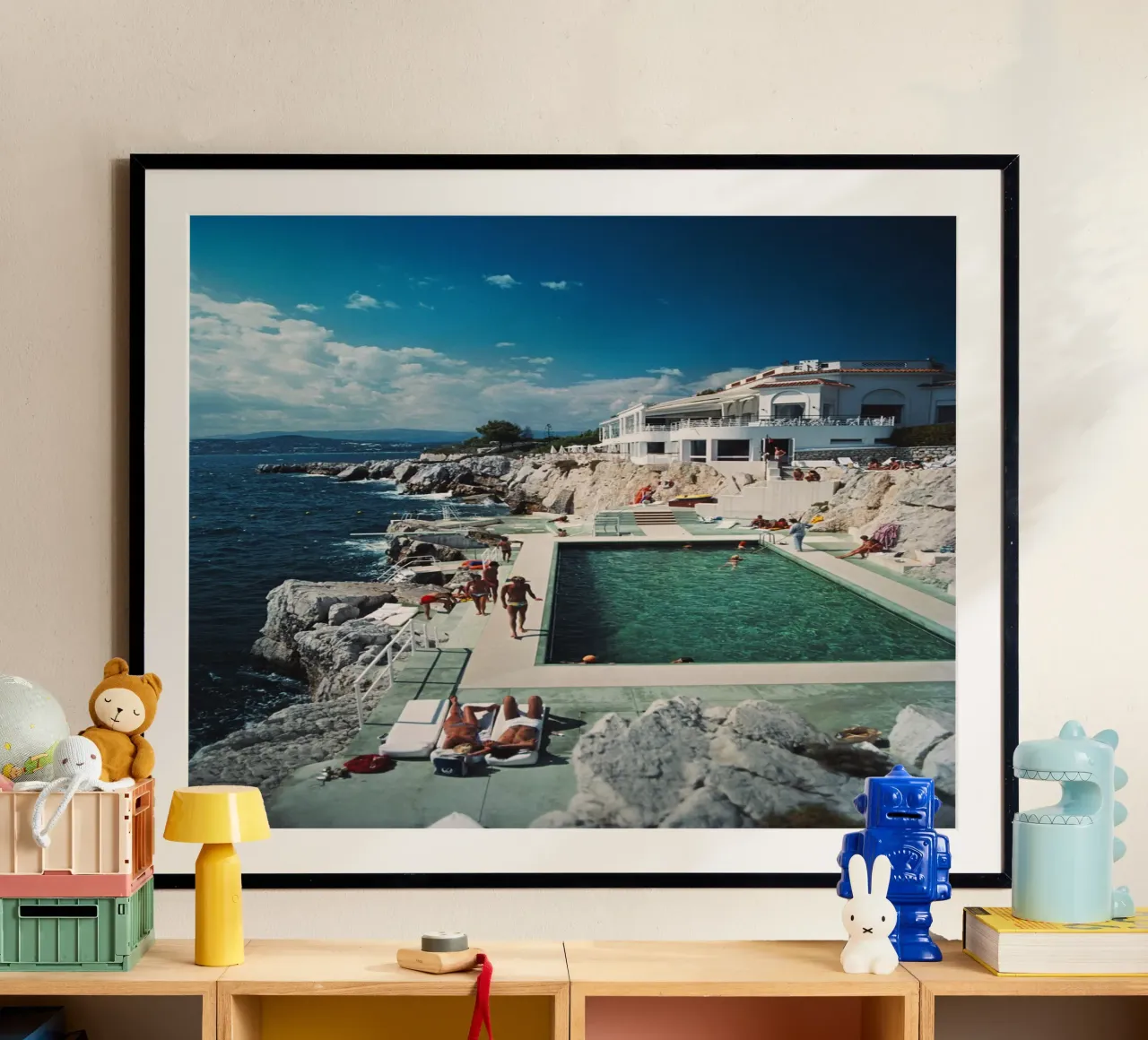 Albergo Du Cap Eden Roc poster con telaio in alluminio da Mr.Lorenzo