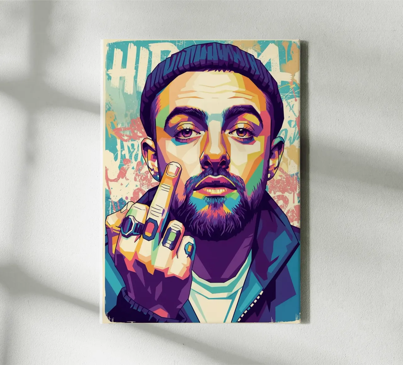 Lo stile di Mac Miller tela con Cornice a cassetta da Hantamrata