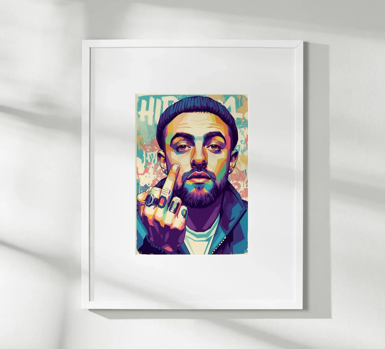 Lo stile di Mac Miller poster con telaio in alluminio da Hantamrata