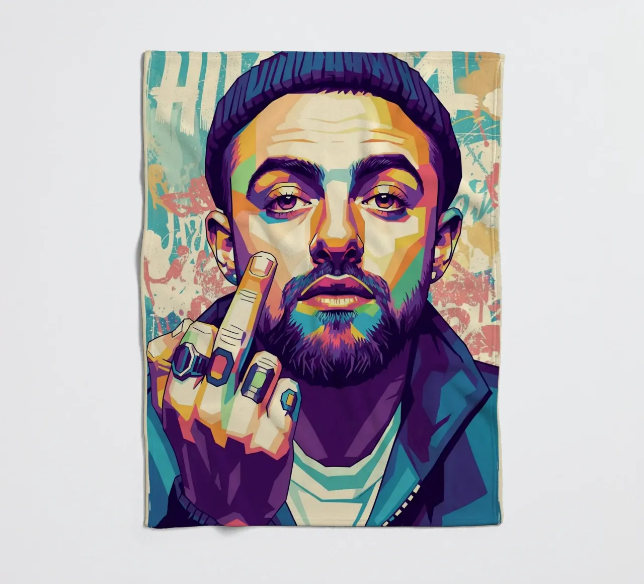 Lo stile di Mac Miller coperta in pile da Hantamrata
