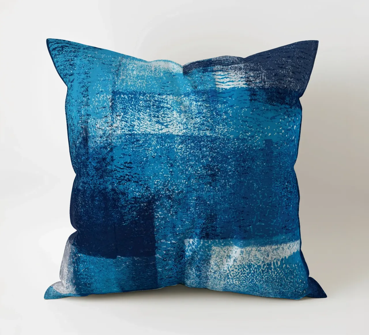 Surfaces 17 | Cyan, White and Dark Blue cuscino da sabidussi