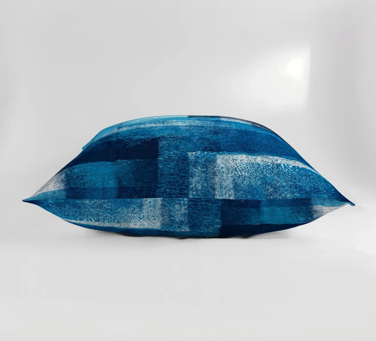 Surfaces 17 | Cyan, White and Dark Blue cuscino da sabidussi