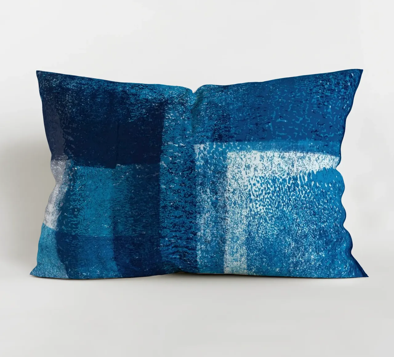 Surfaces 17 | Cyan, White and Dark Blue cuscino da sabidussi