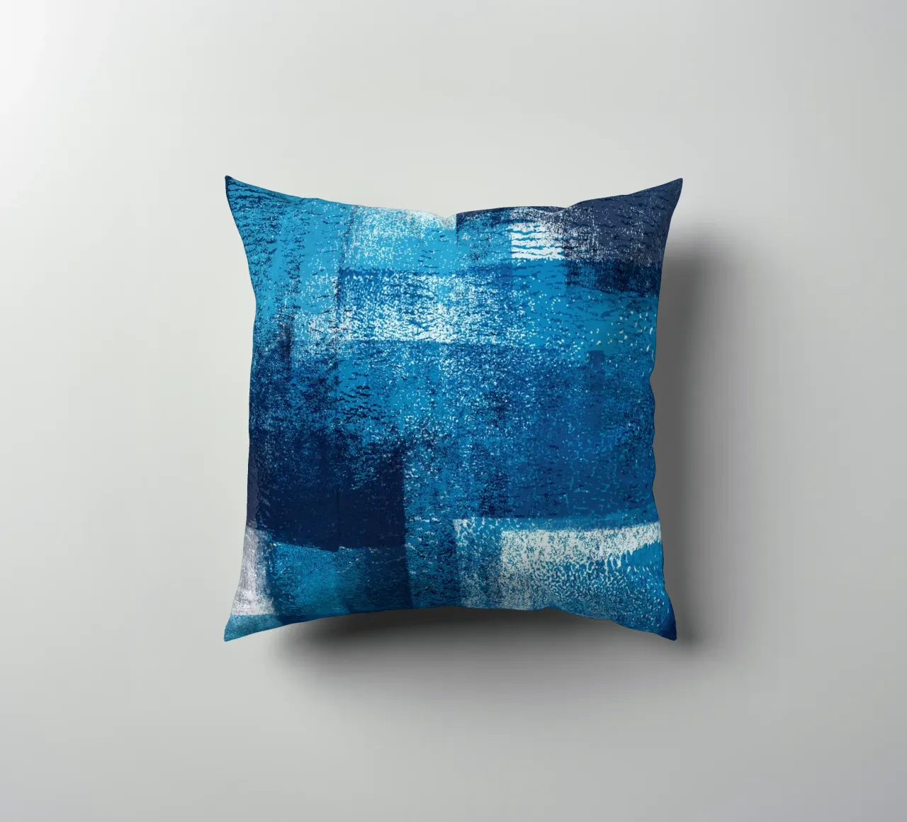 Surfaces 17 | Cyan, White and Dark Blue cuscino da sabidussi