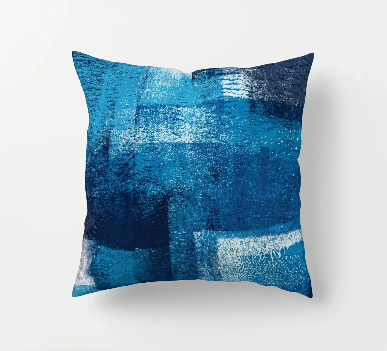 Surfaces 17 | Cyan, White and Dark Blue cuscino da sabidussi