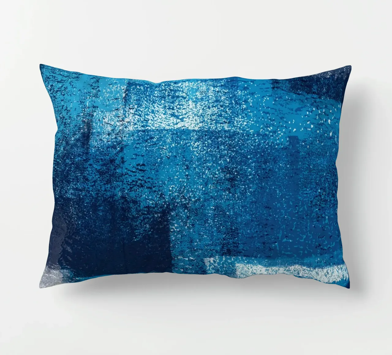 Surfaces 17 | Cyan, White and Dark Blue cuscino da sabidussi