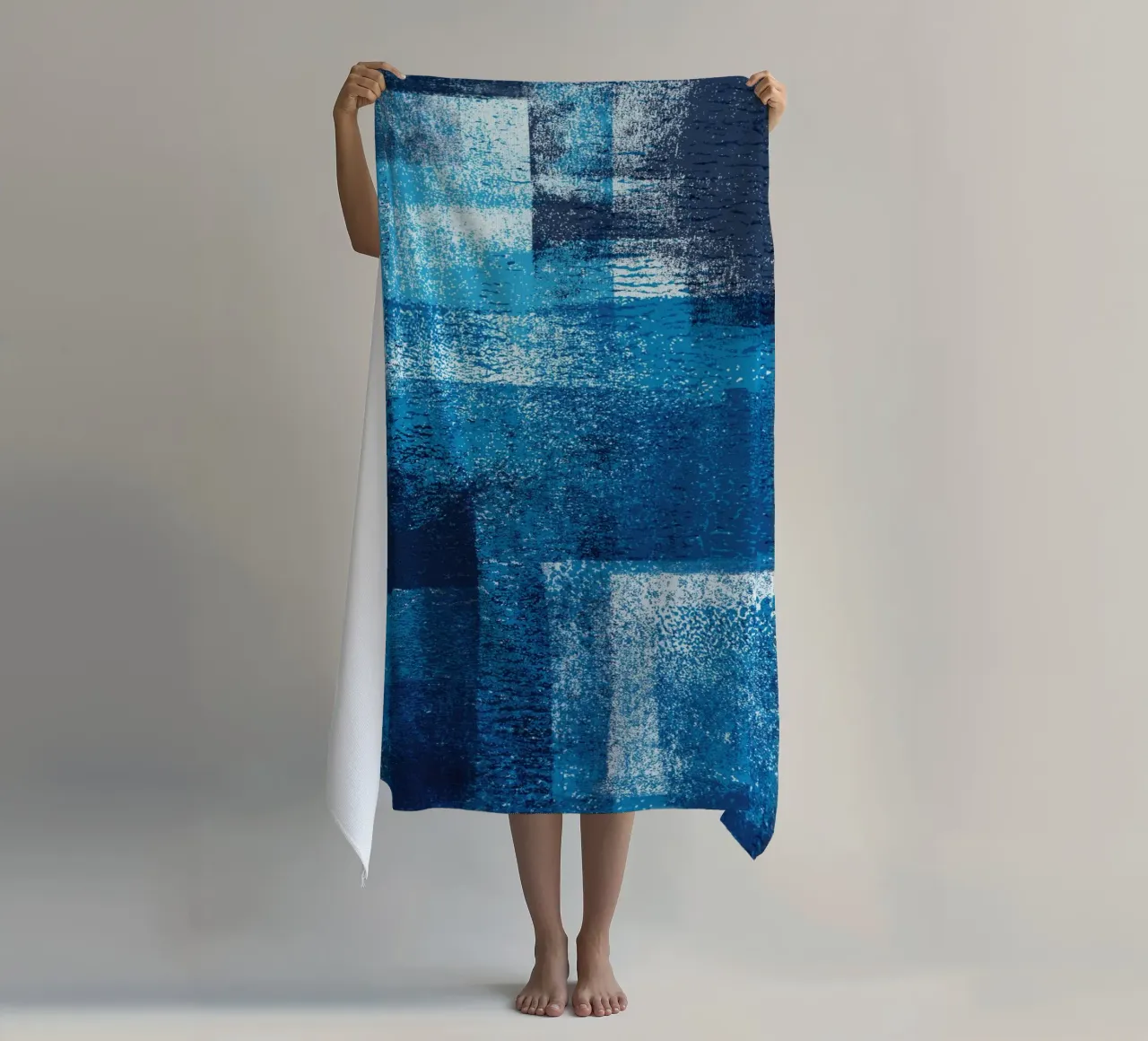 Surfaces 17 | Cyan, White and Dark Blue telo mare da sabidussi