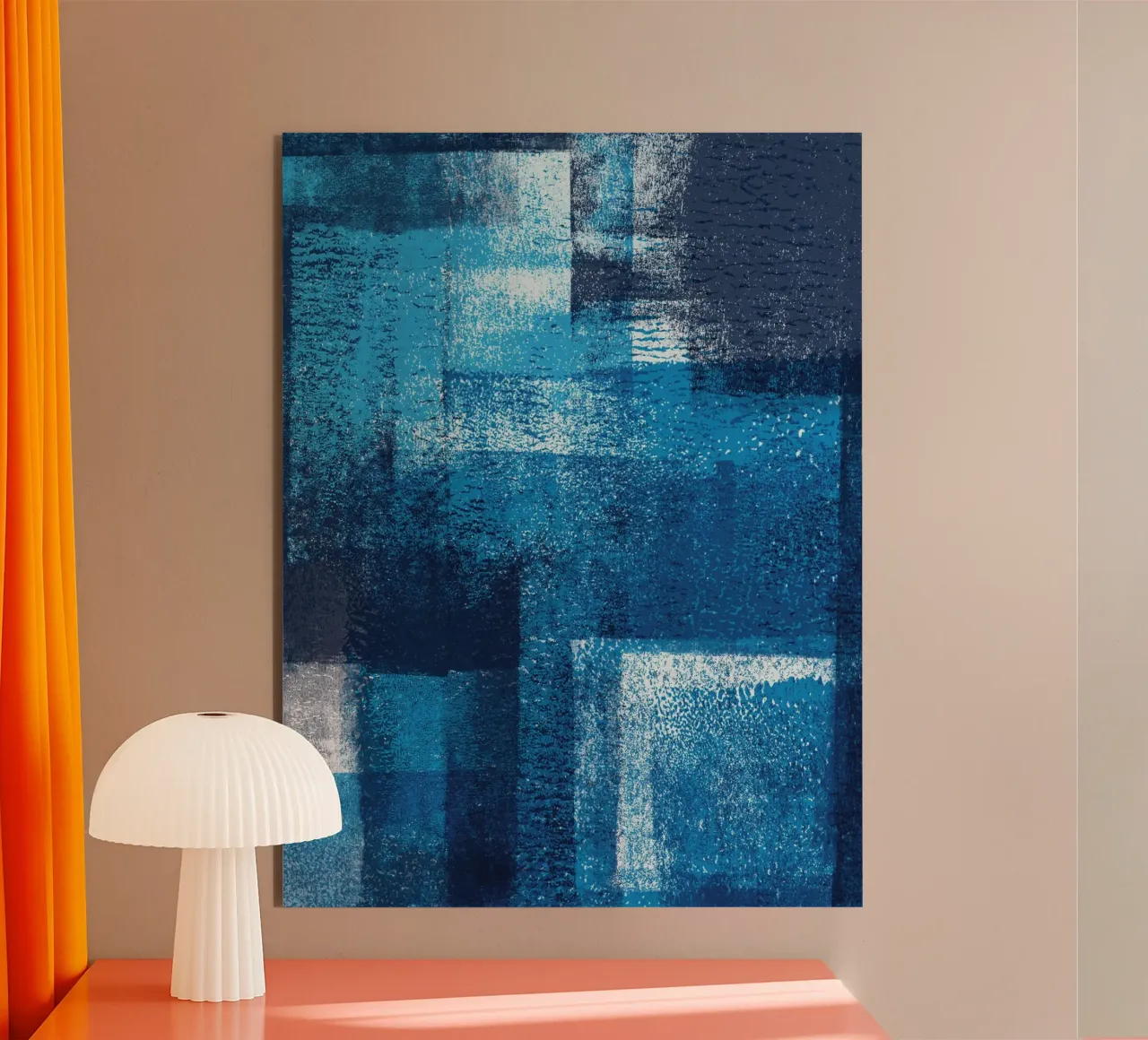 Surfaces 17 | Cyan, White and Dark Blue alluminio dibond da sabidussi