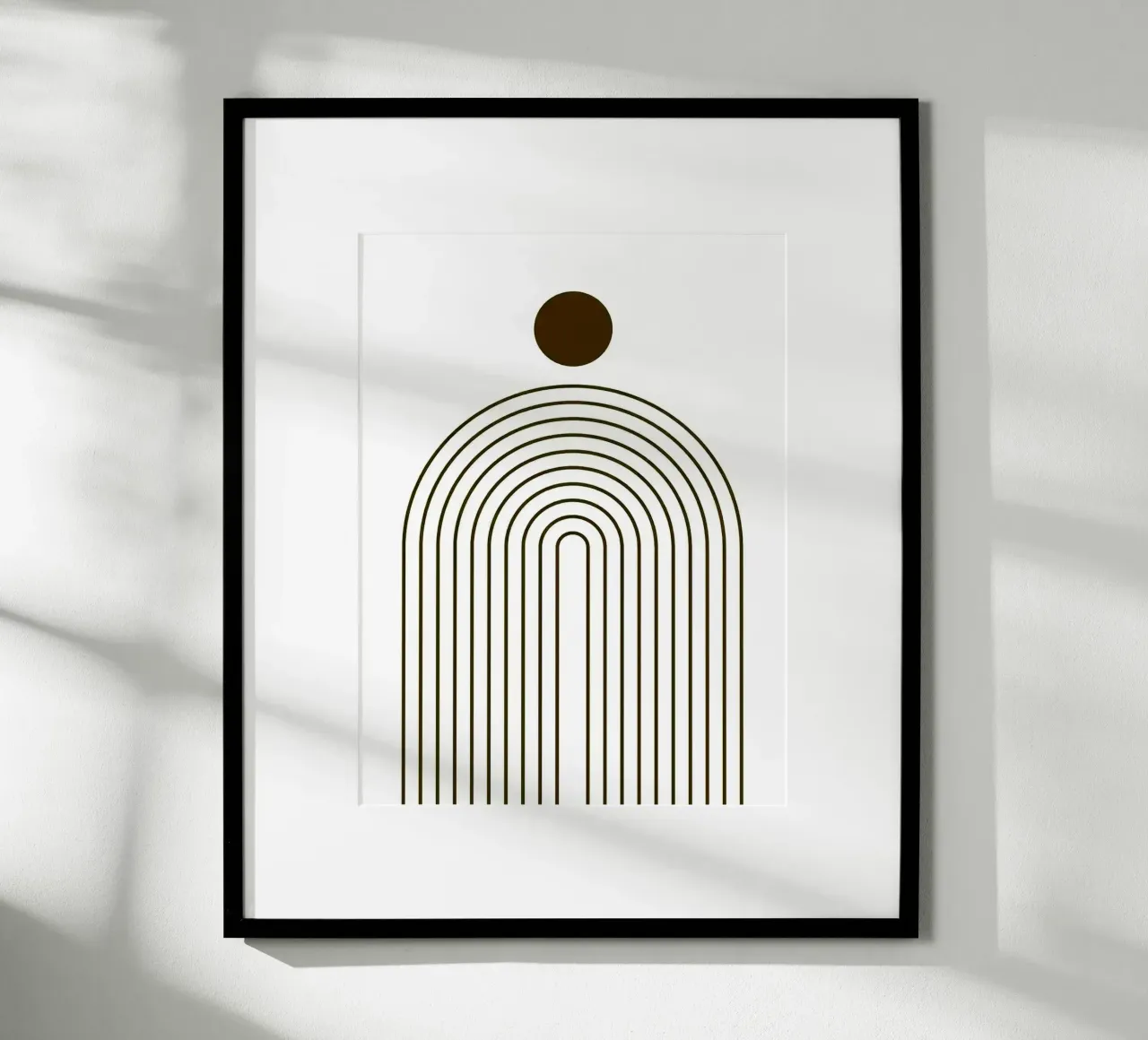 Archi d'oro Arte astratta poster con telaio in plastica da Charlotte Gagnon