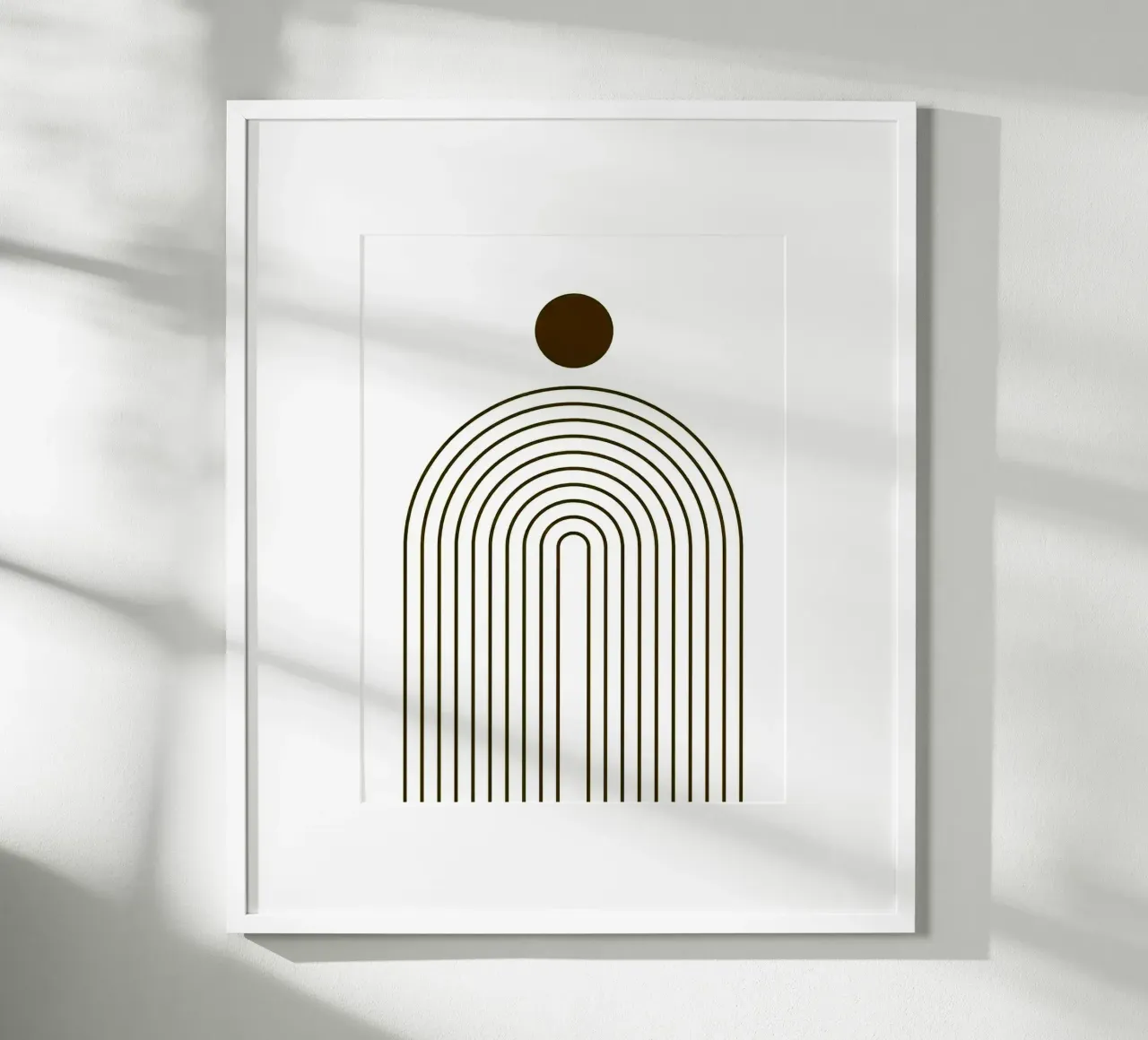 Archi d'oro Arte astratta poster con telaio in plastica da Charlotte Gagnon