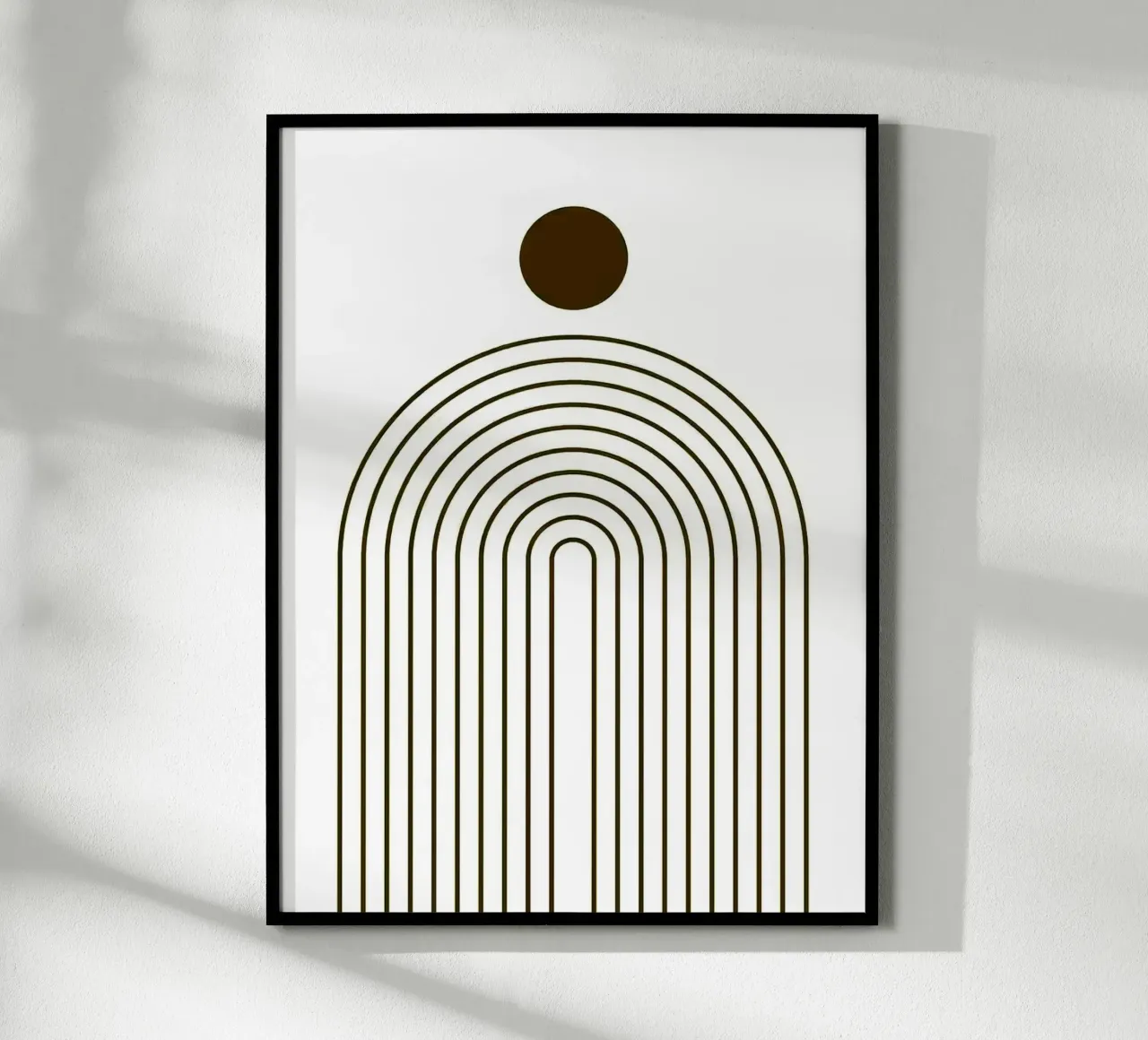 Archi d'oro Arte astratta poster con telaio in plastica da Charlotte Gagnon