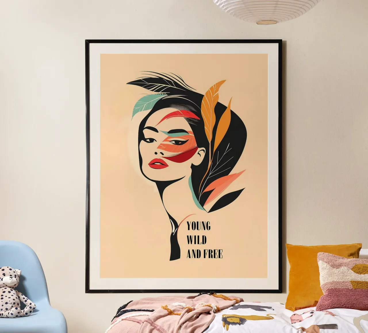 Giovane selvaggio e libero poster con telaio in plastica da Charlotte Gagnon