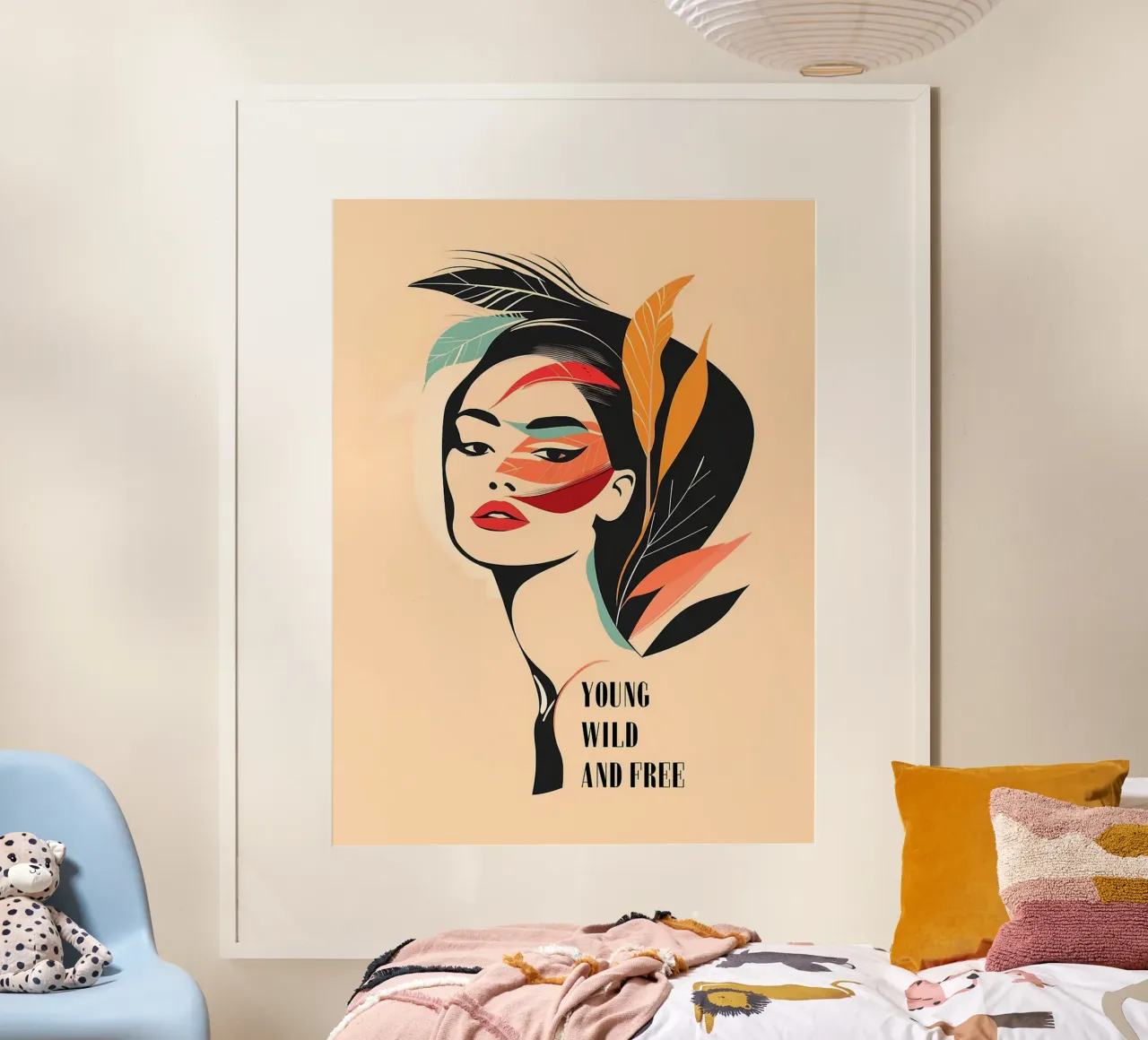 Giovane selvaggio e libero poster con telaio in plastica da Charlotte Gagnon