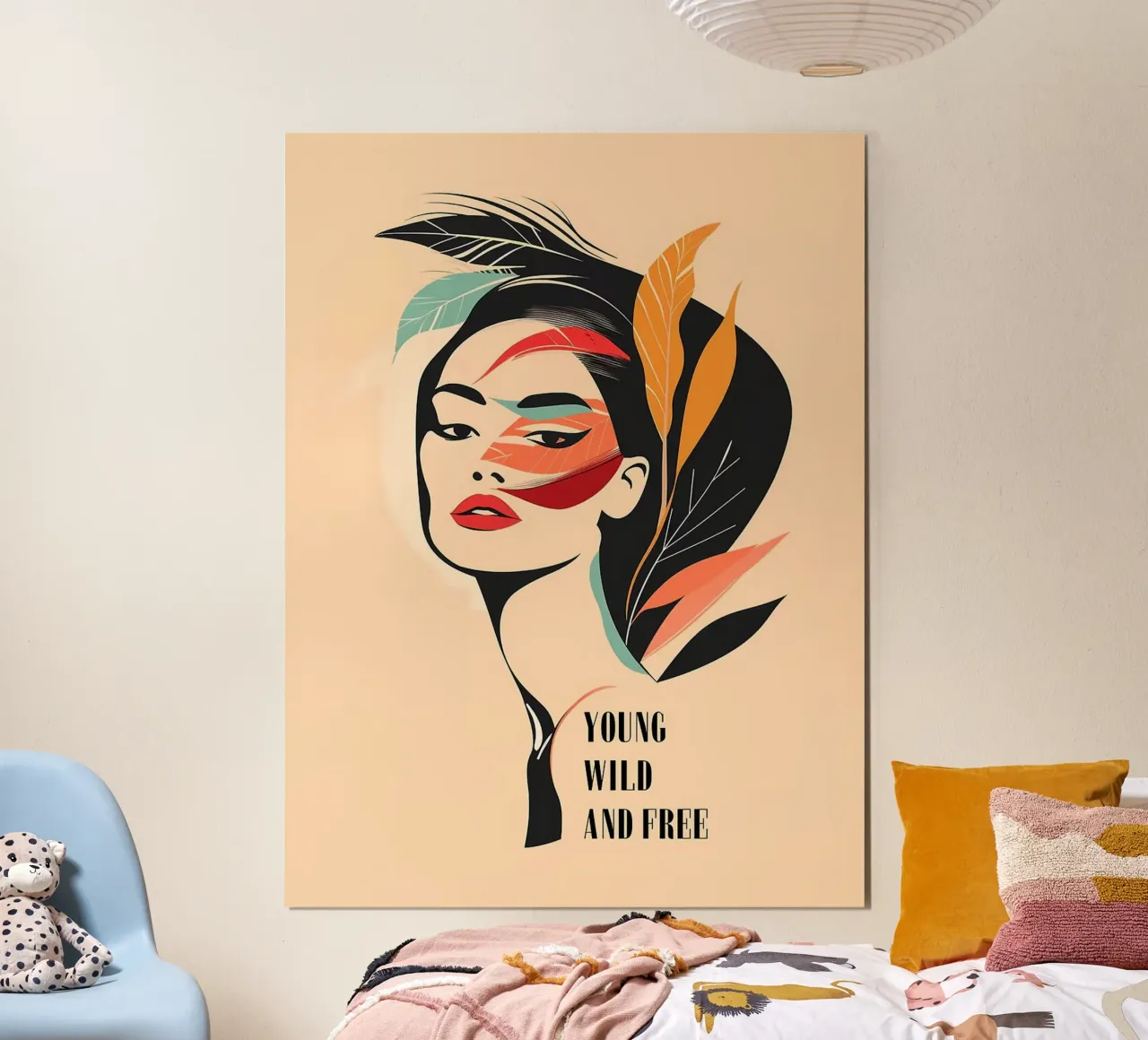 Giovane selvaggio e libero poster con telaio in plastica da Charlotte Gagnon