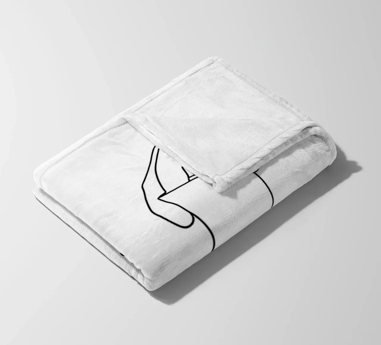 Mano che offre una tazza Line art minimalista coperta in pile da Charlotte Gagnon