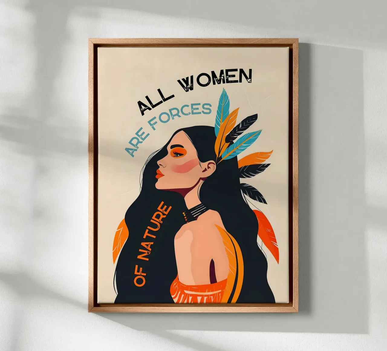 All Women Are Forces Of Nature canvas with Floater frame by Charlotte Gagnon