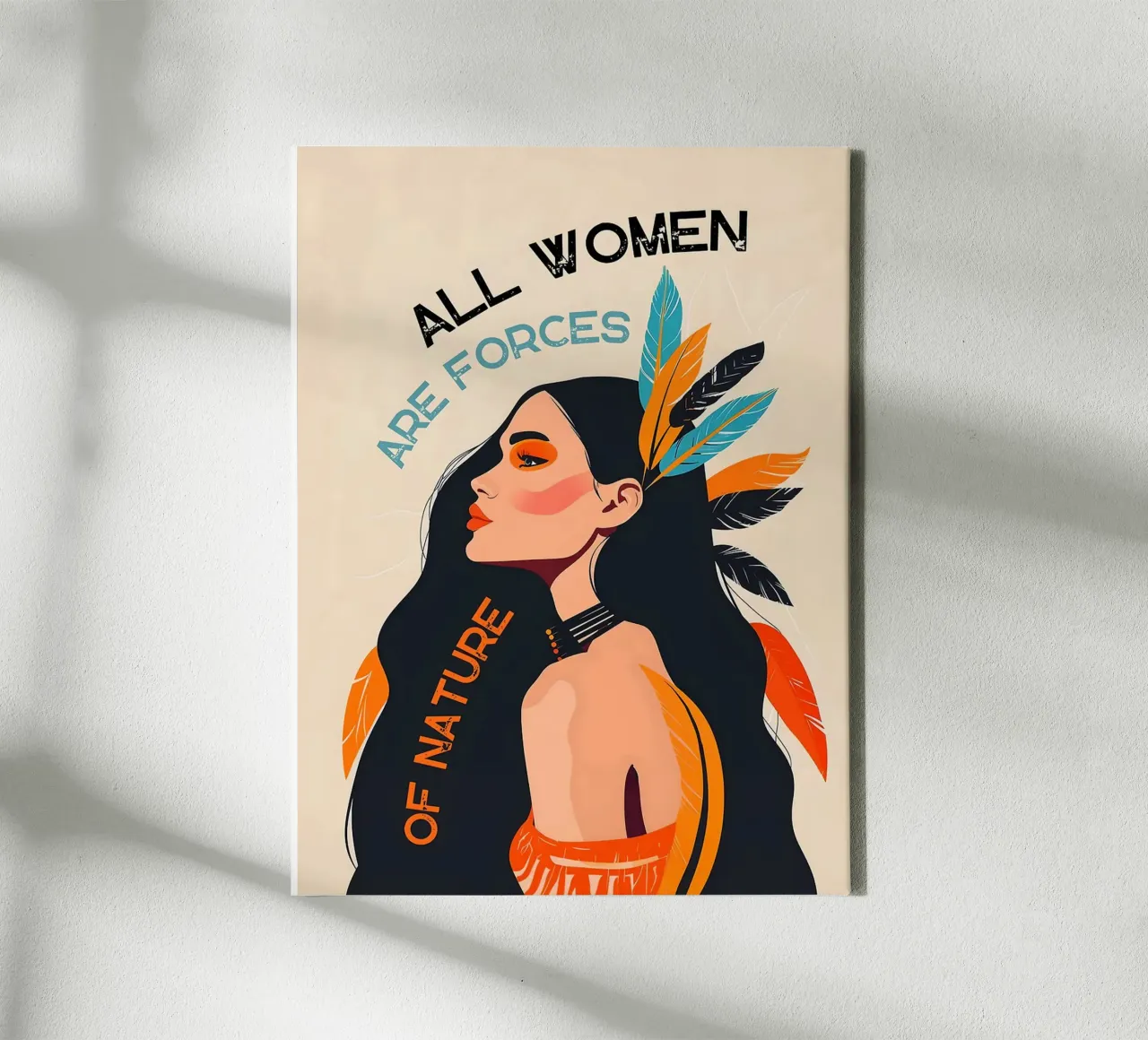 All Women Are Forces Of Nature canvas with Floater frame by Charlotte Gagnon