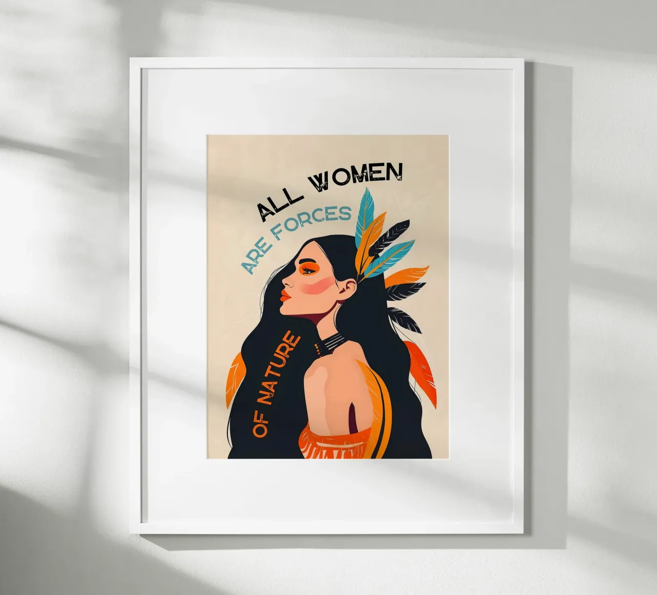 Tutte le donne sono forze della natura poster con telaio in plastica da Charlotte Gagnon