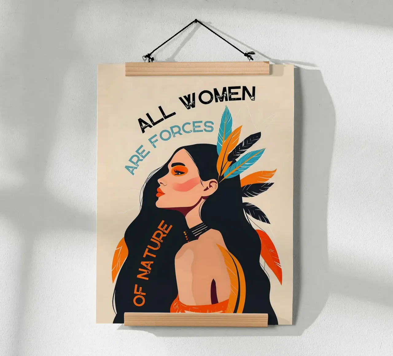Tutte le donne sono forze della natura poster con telaio in plastica da Charlotte Gagnon