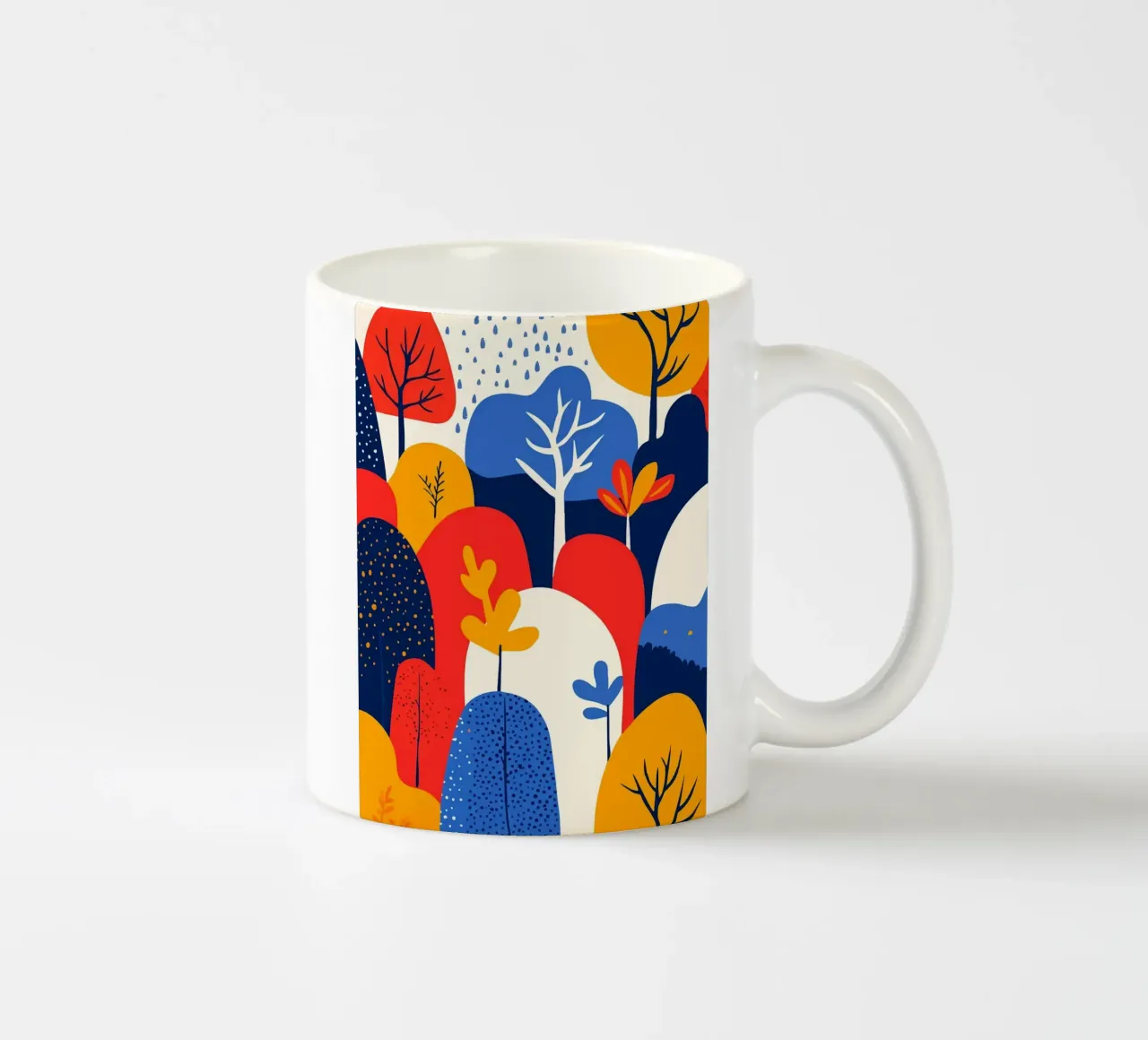 Astratto Boho Foresta Modello Illustrazione d'arte minimalista tazza in ceramica da Charlotte Gagnon