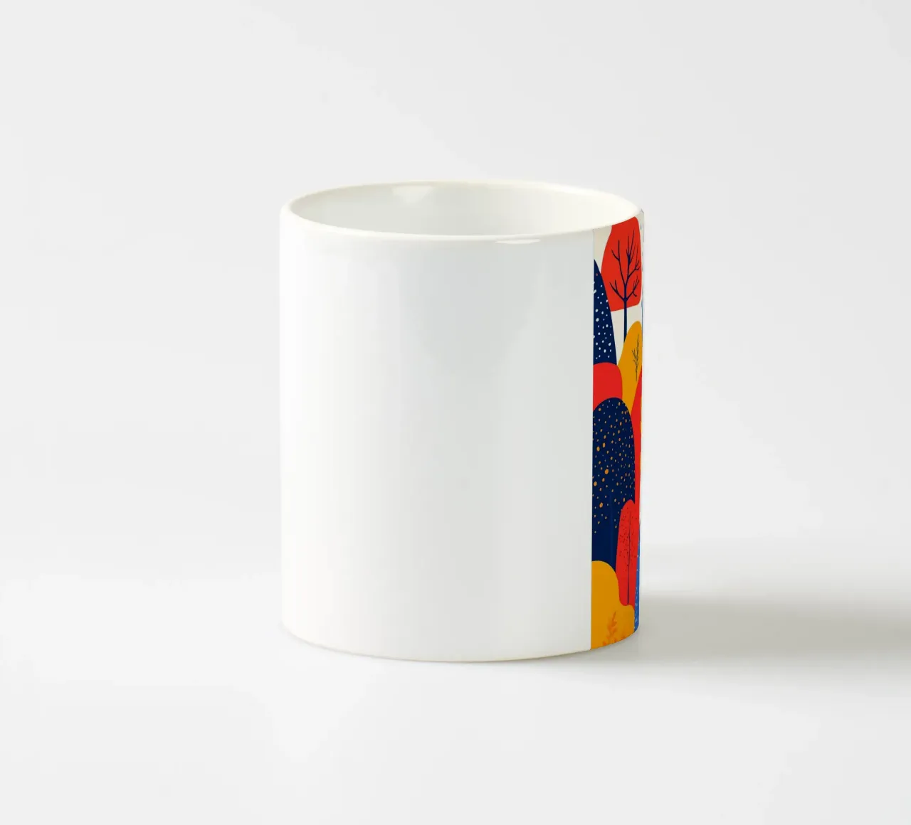 Astratto Boho Foresta Modello Illustrazione d'arte minimalista tazza in ceramica da Charlotte Gagnon