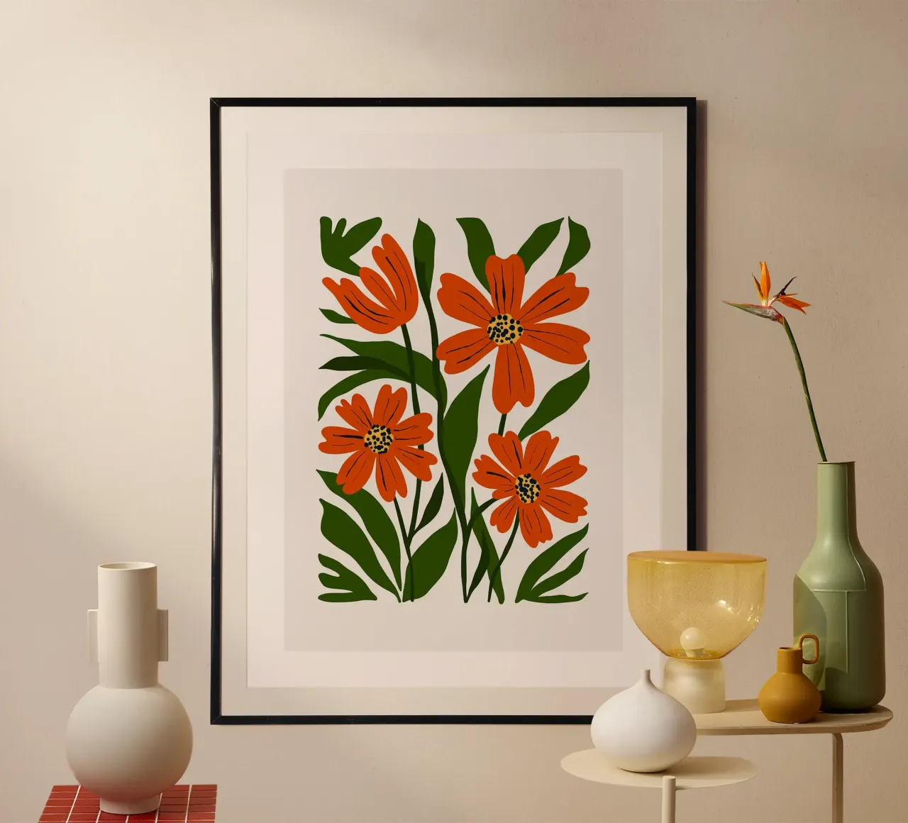 Bouquet di fiori d'arancio poster con telaio in plastica da Hiroto Mori
