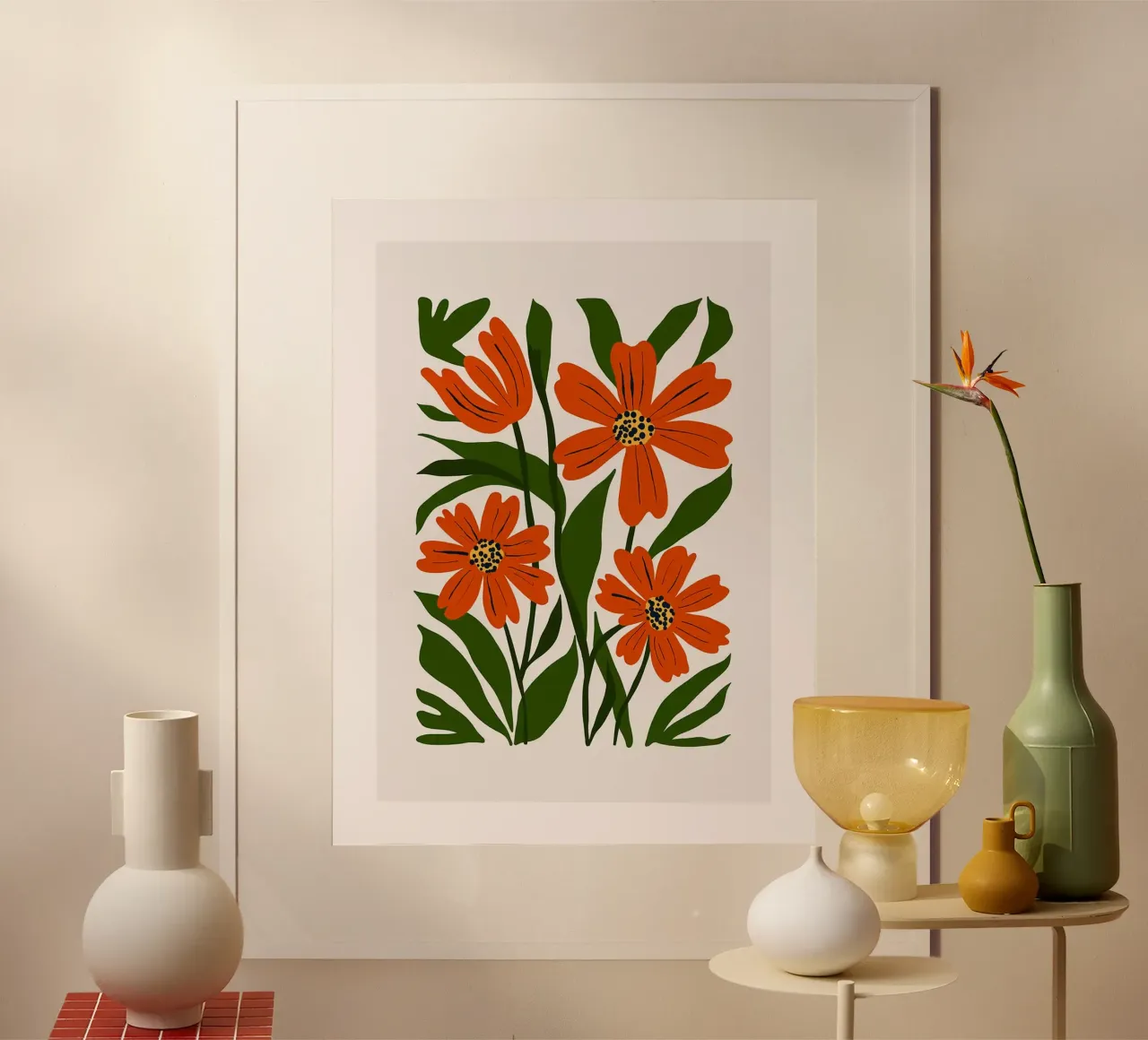Bouquet di fiori d'arancio poster con telaio in plastica da Hiroto Mori