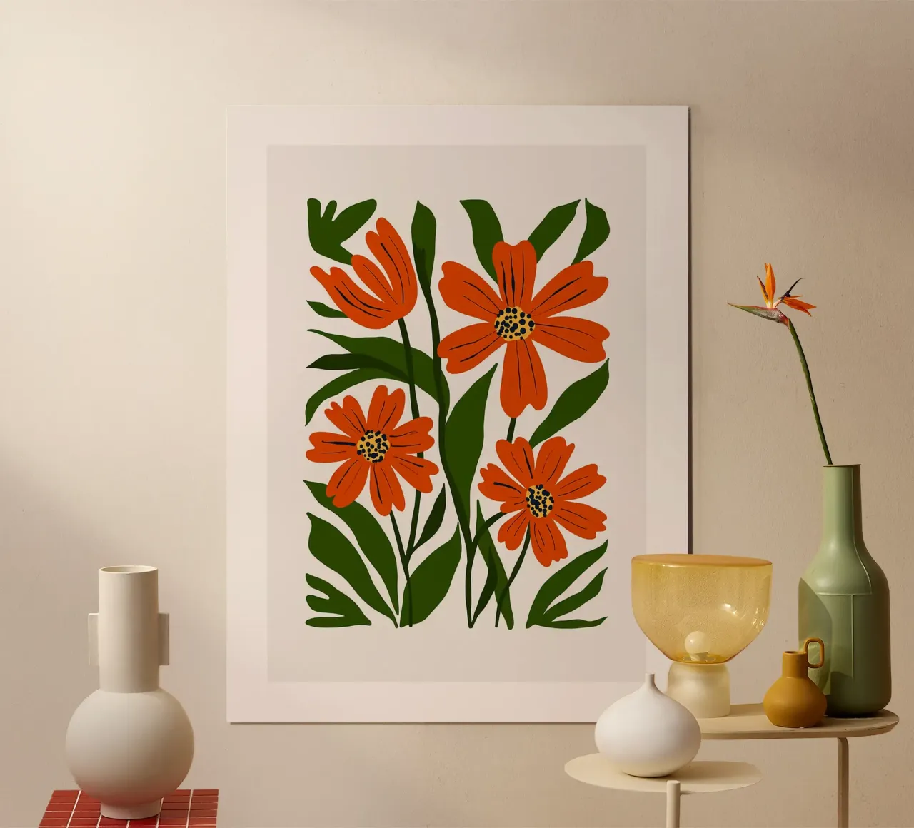 Bouquet di fiori d'arancio poster con telaio in plastica da Hiroto Mori
