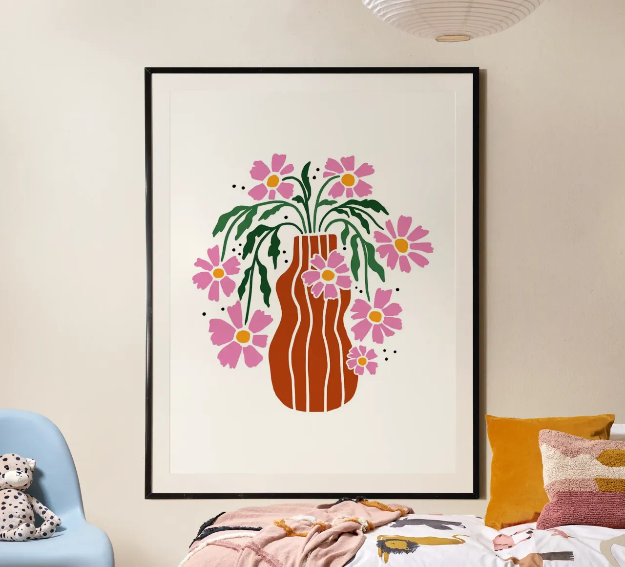 Illustrazione di un vaso floreale poster da Hiroto Mori