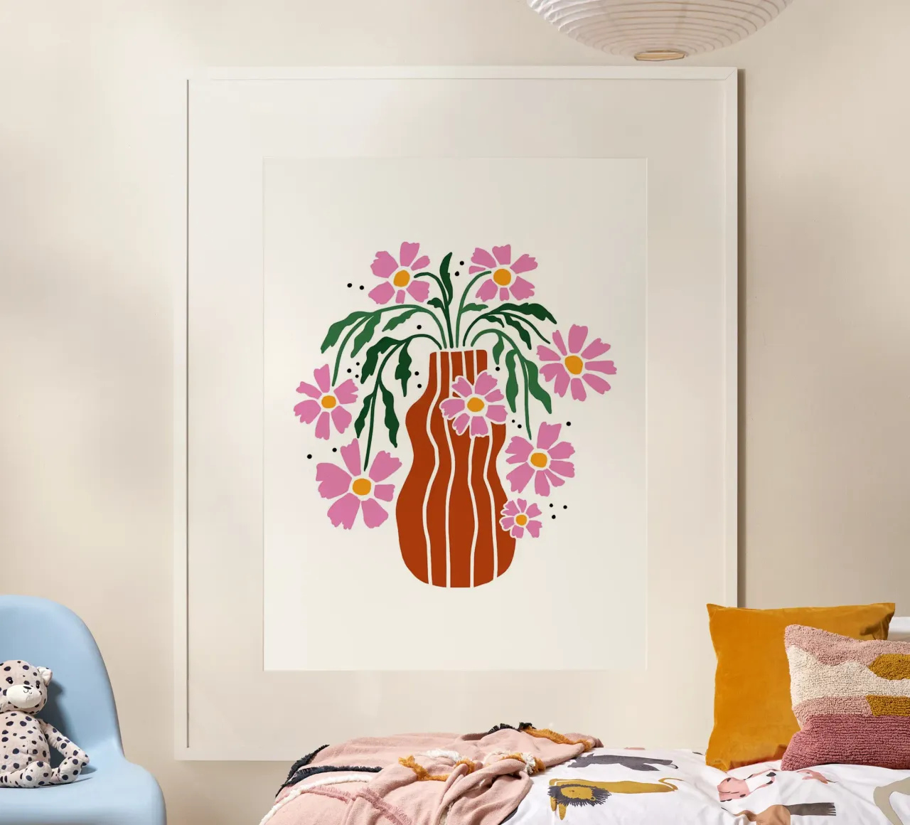 Illustrazione di un vaso floreale poster da Hiroto Mori