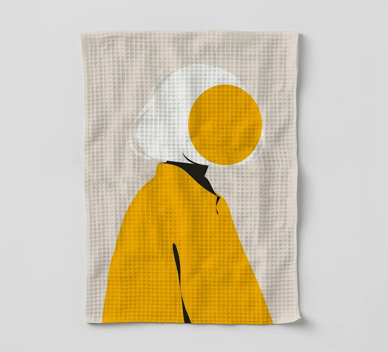 Portrait abstrait minimaliste Thème jaune torchon de Hiroto Mori