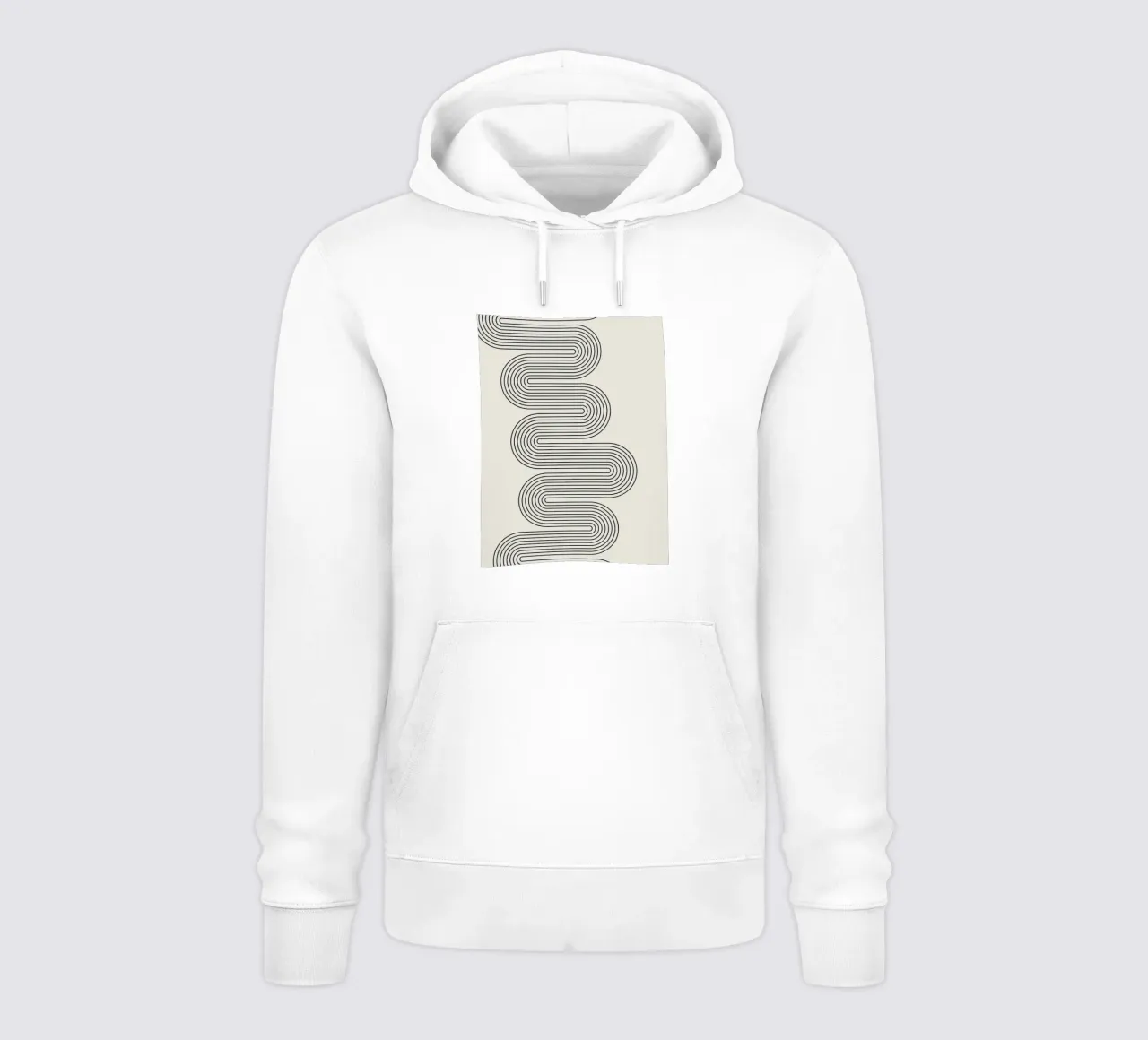Línea abstracta sudadera con capucha de Hiroto Mori