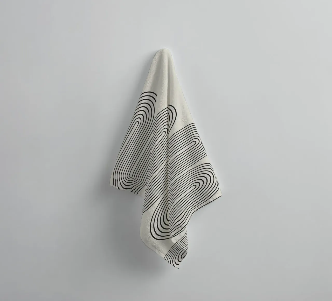 Abstract Line Art Print towel by Hiroto Mori