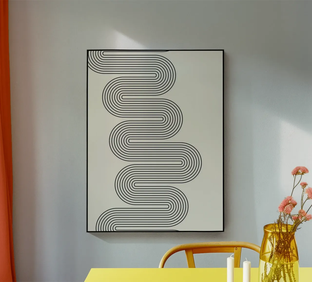 Línea abstracta metacrilato de Hiroto Mori
