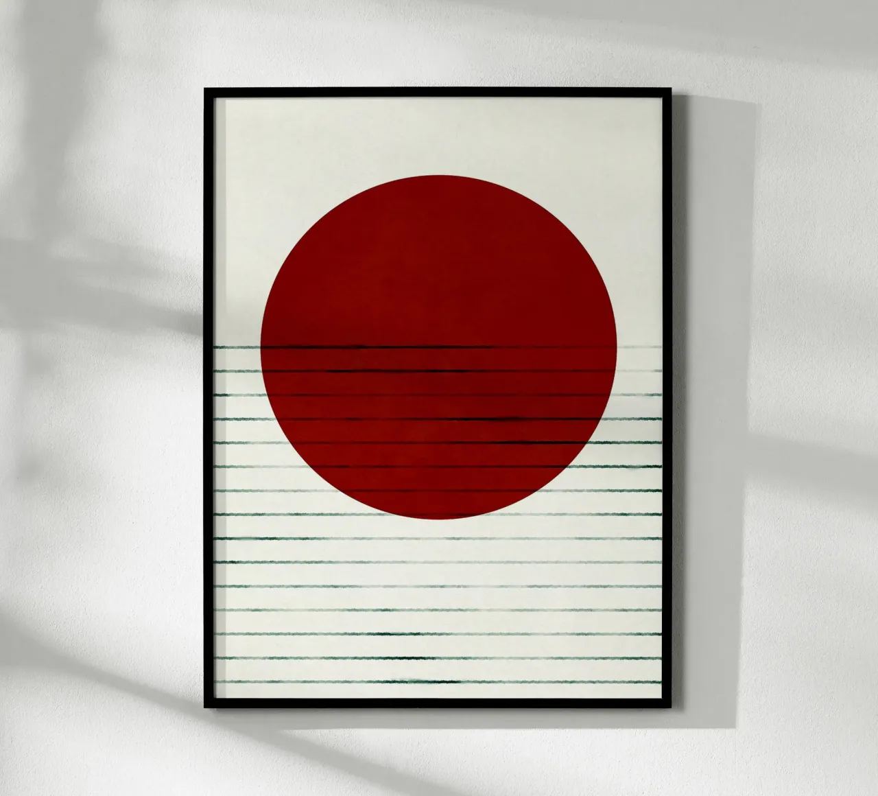 Cerchio rosso Arte minimalista poster con telaio in plastica da Hiroto Mori