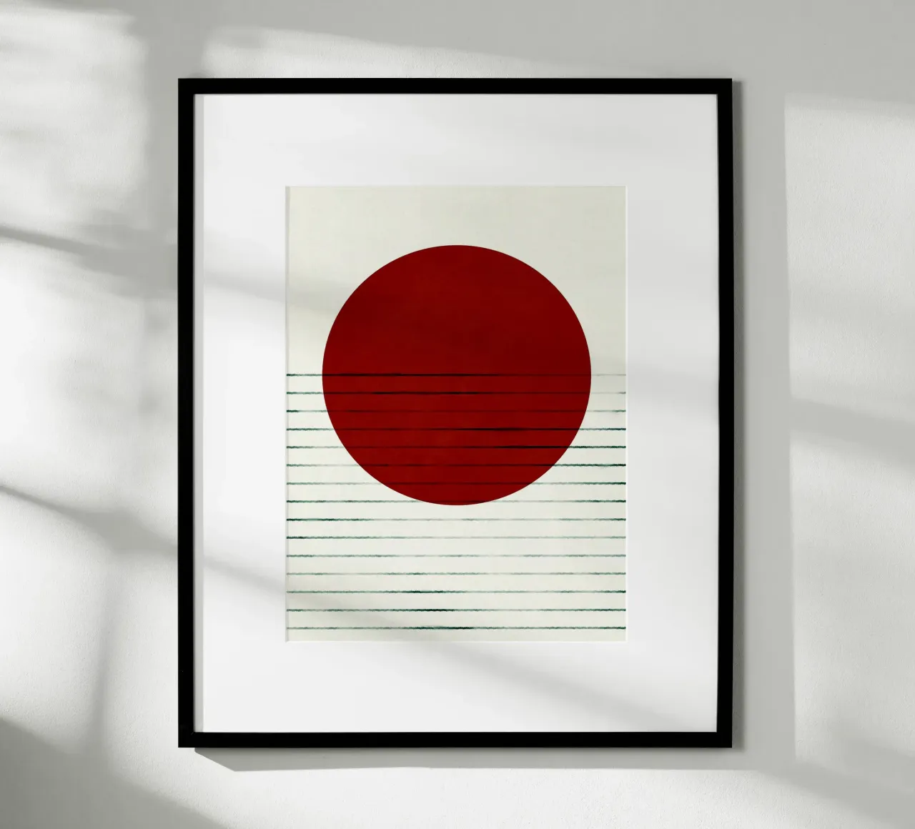 Cerchio rosso Arte minimalista poster con telaio in plastica da Hiroto Mori