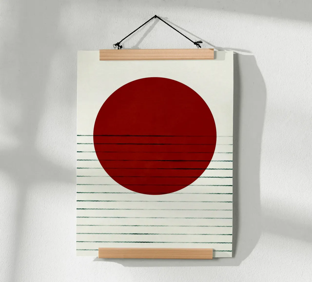 Cerchio rosso Arte minimalista poster con telaio in plastica da Hiroto Mori