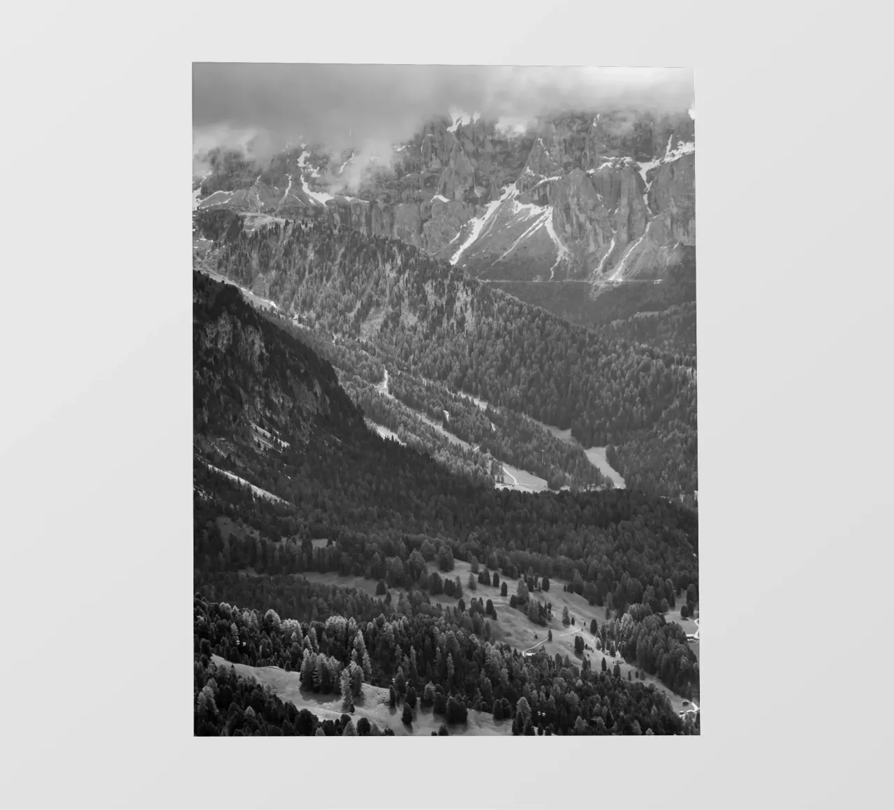 paesaggio montano in bianco e nero telo in pvc da karijn_landscapes