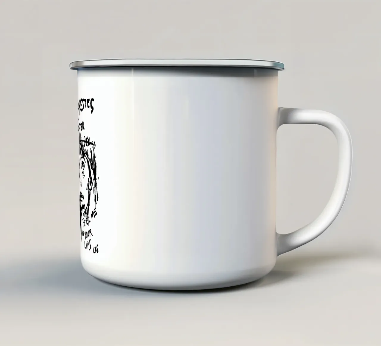 Tocca il tuo bacio - Cigarette AFter X tazza in smalto da igoshdesigns