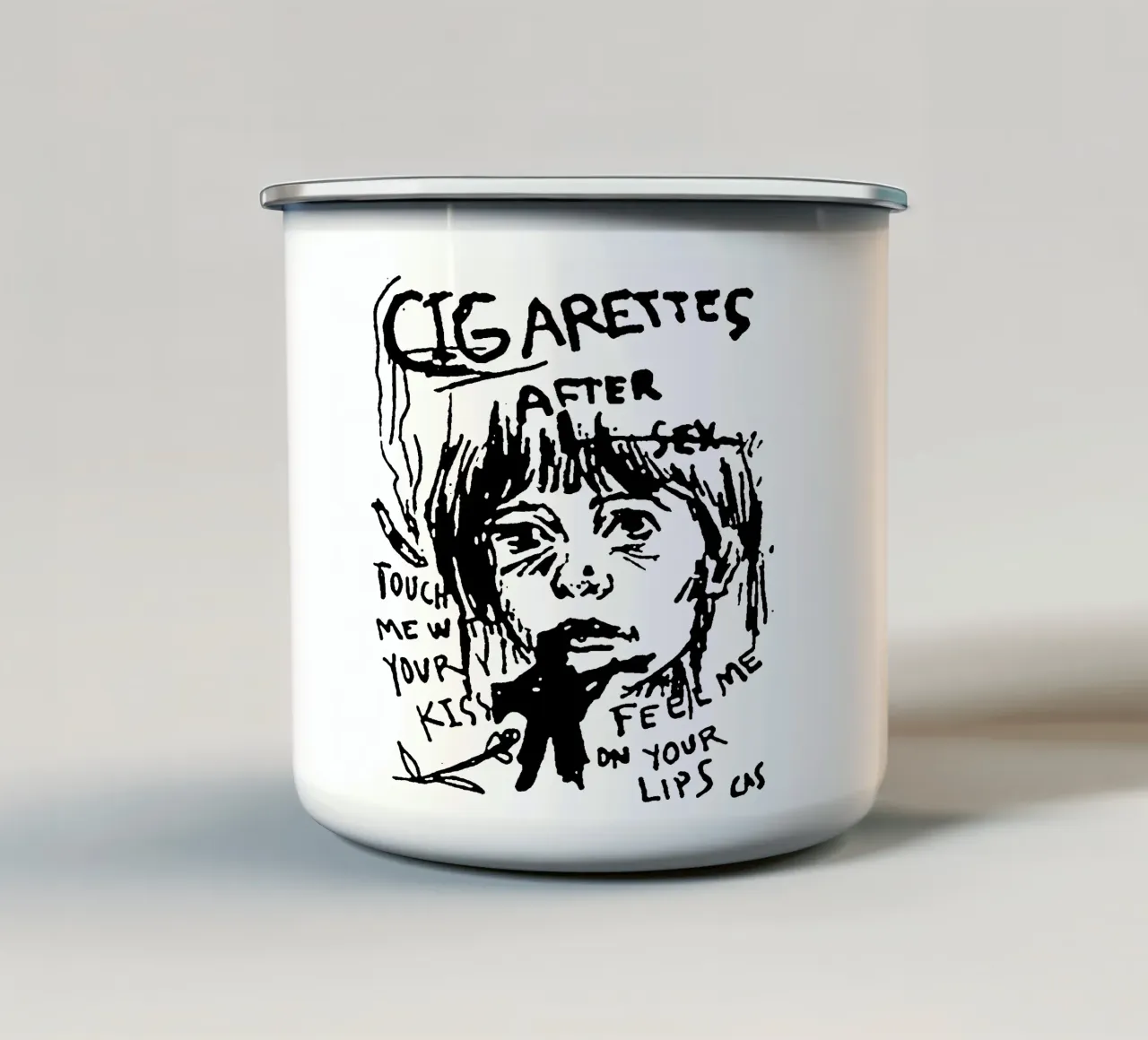 Tocca il tuo bacio - Cigarette AFter X tazza in smalto da igoshdesigns