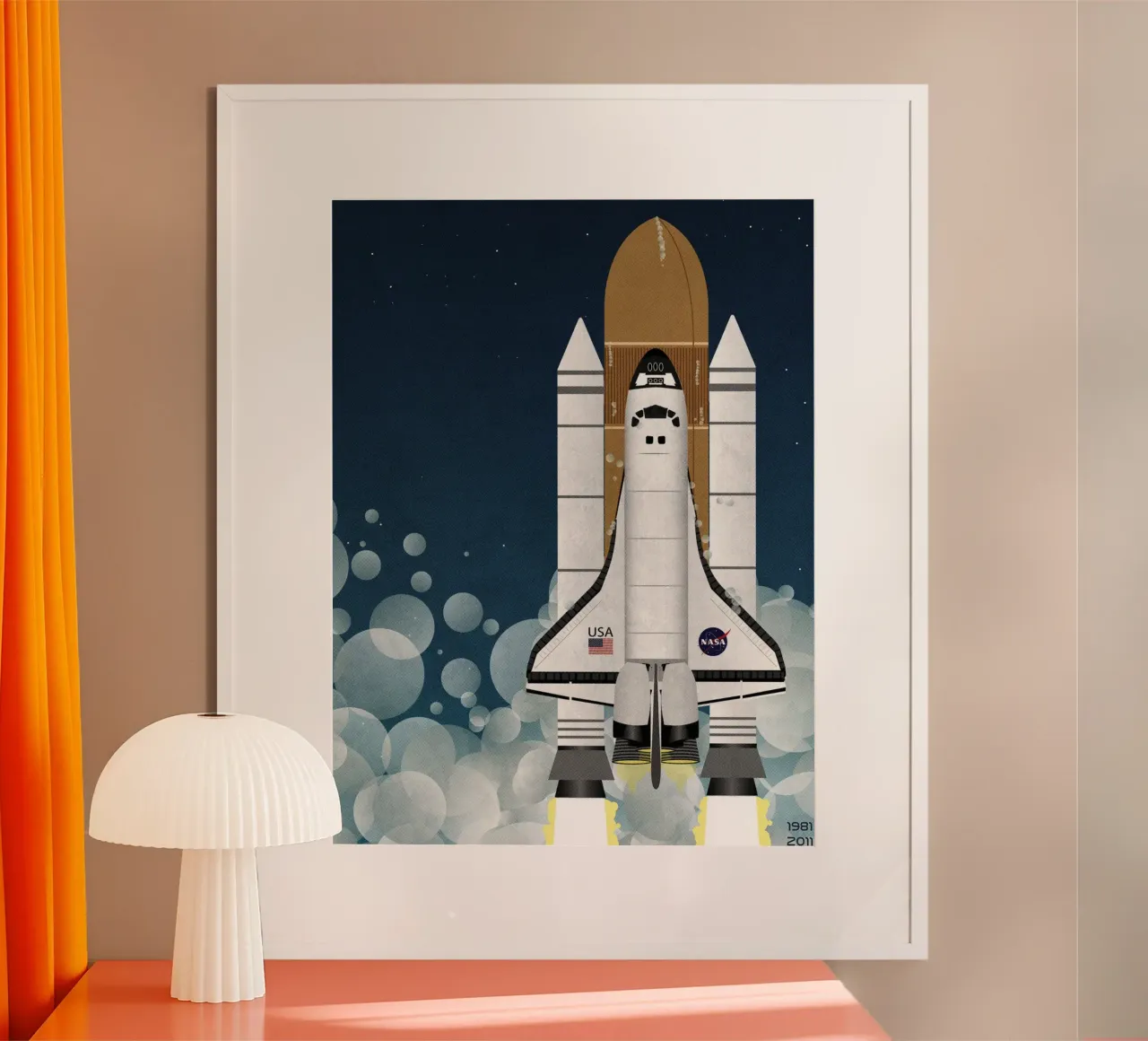 Start des Nasa Space Shuttle Poster von Thomas