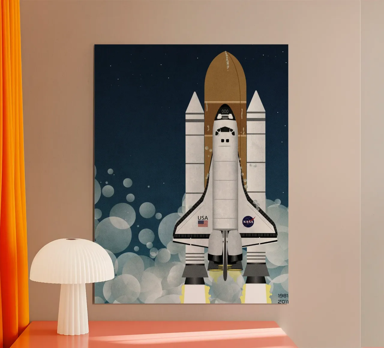 Start des Nasa Space Shuttle Poster von Thomas