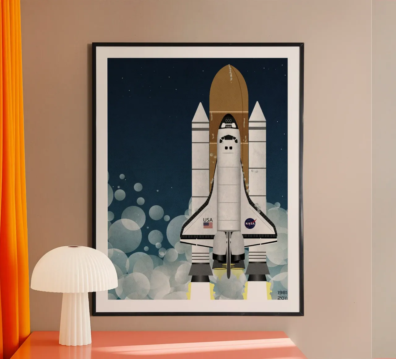 Start des Nasa Space Shuttle Poster von Thomas