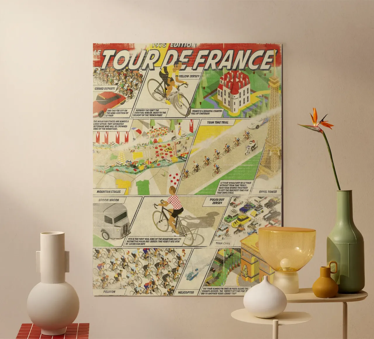 Fumetto di ciclismo retrò poster da Thomas