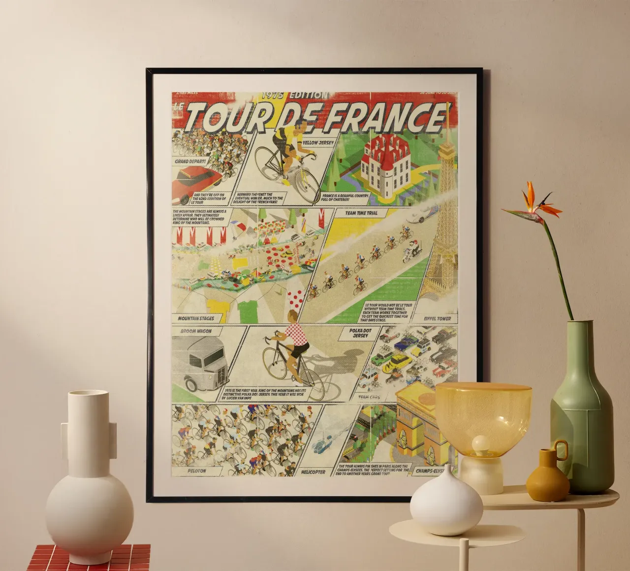 Fumetto di ciclismo retrò poster da Thomas