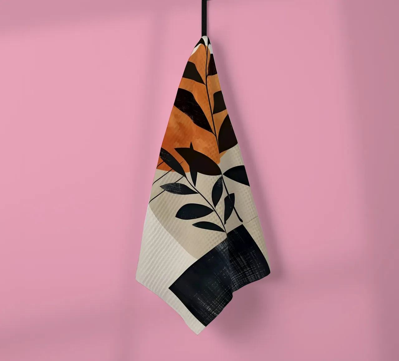 Minimal modern botanical tea towel by LaylaOzHome