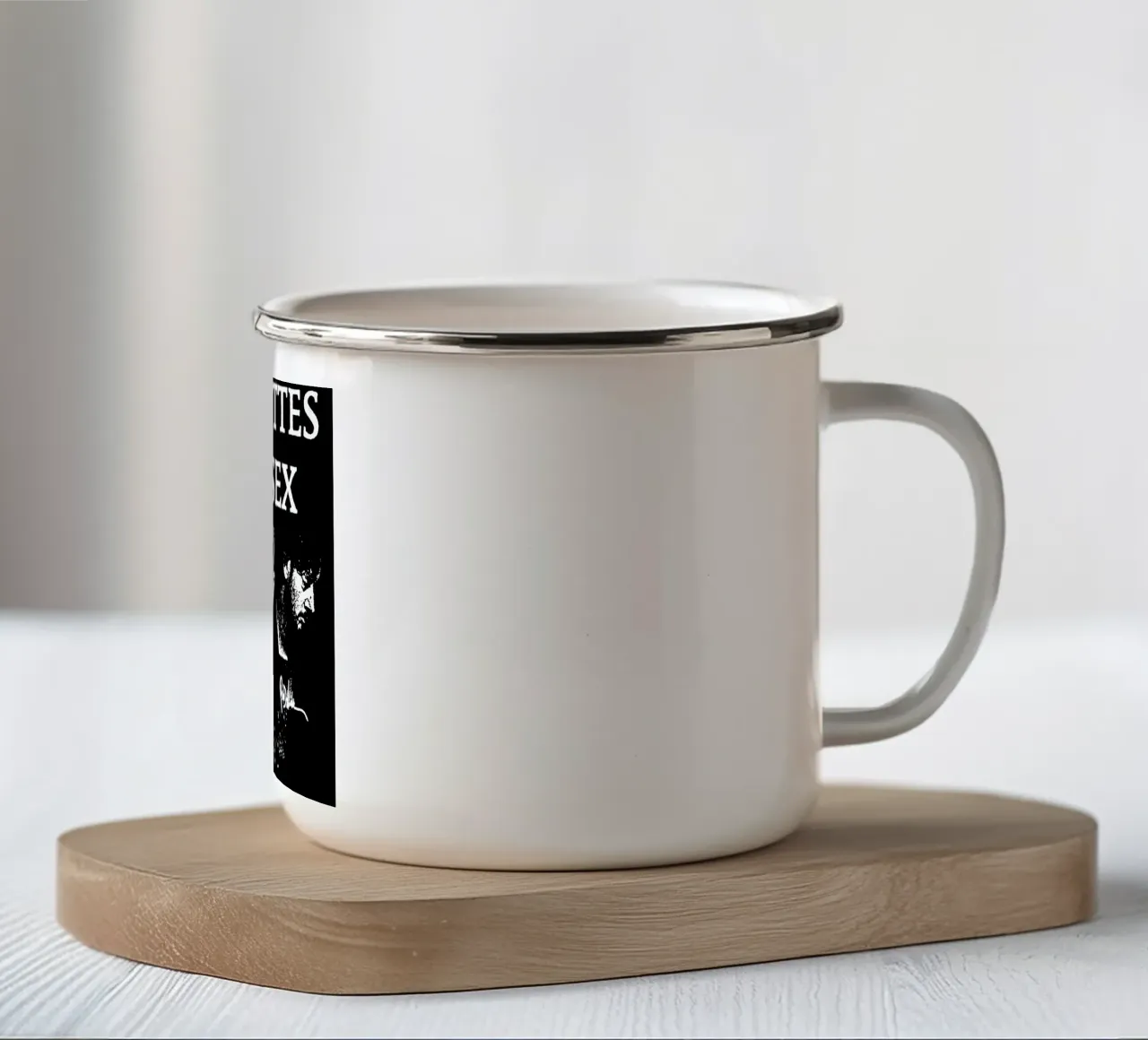 Apocalisse - Sillhouette nero profondo tazza in smalto da igoshdesigns