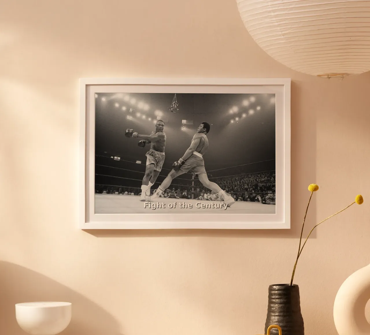 Ali vs Frazier, l'incontro del secolo poster con telaio in plastica da Coreyalbert