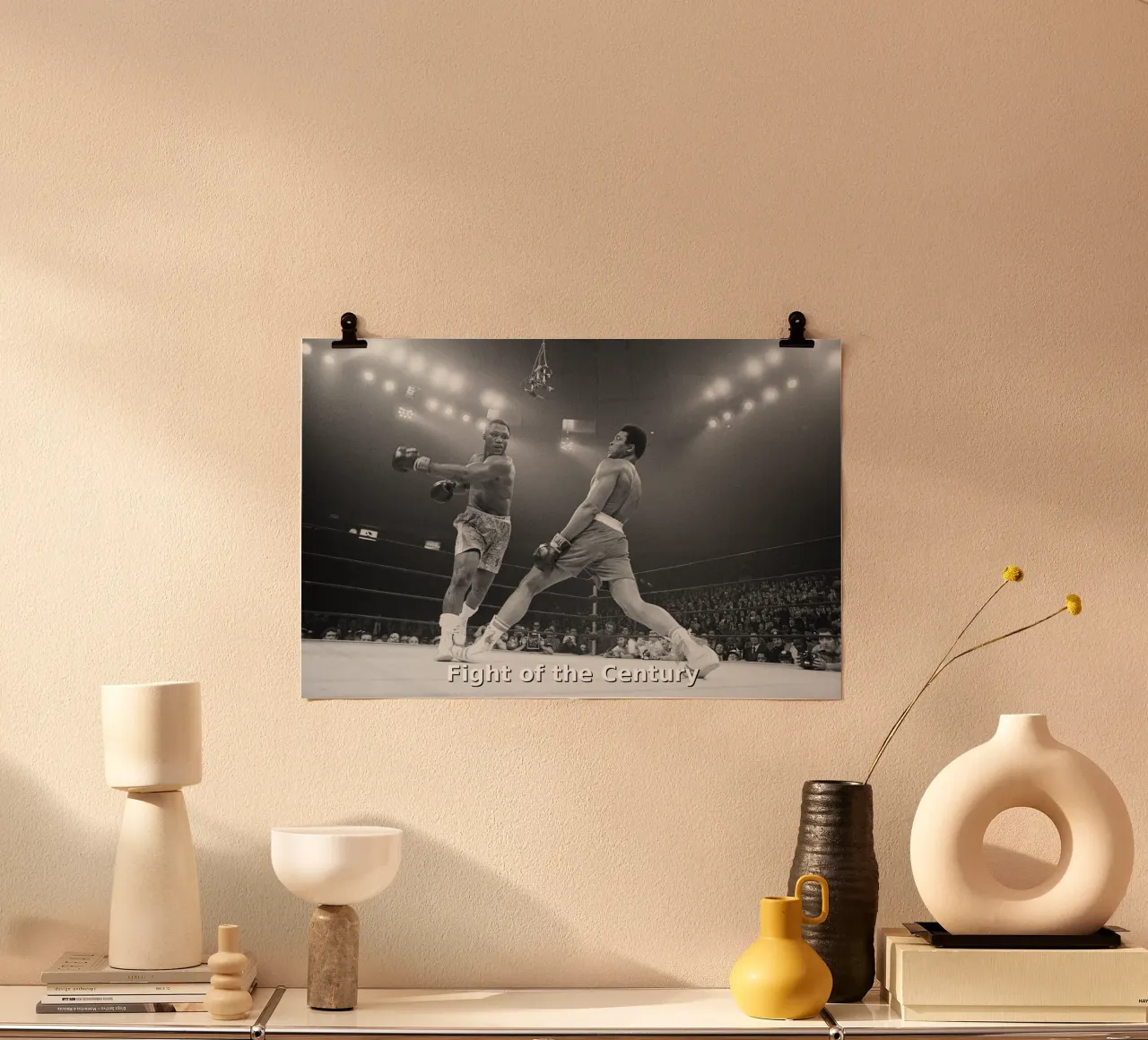 Ali vs Frazier, l'incontro del secolo poster con telaio in plastica da Coreyalbert